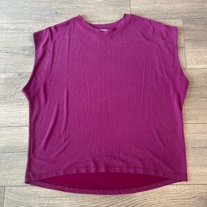 Bohme Boxy Sleeveless Magenta Top